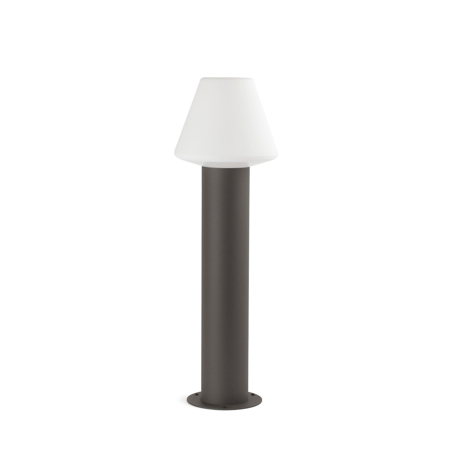 Luminaria exterior baliza MISTU 600 gris oscuro FARO 74434B-02, faro suelo para jardín en aluminio y PMMA, iluminación contemporánea IP44