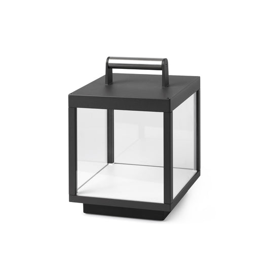 Lámpara portátil Kerala gris oscuro faro exterior LED regulable batería recargable IP54 serie 7445