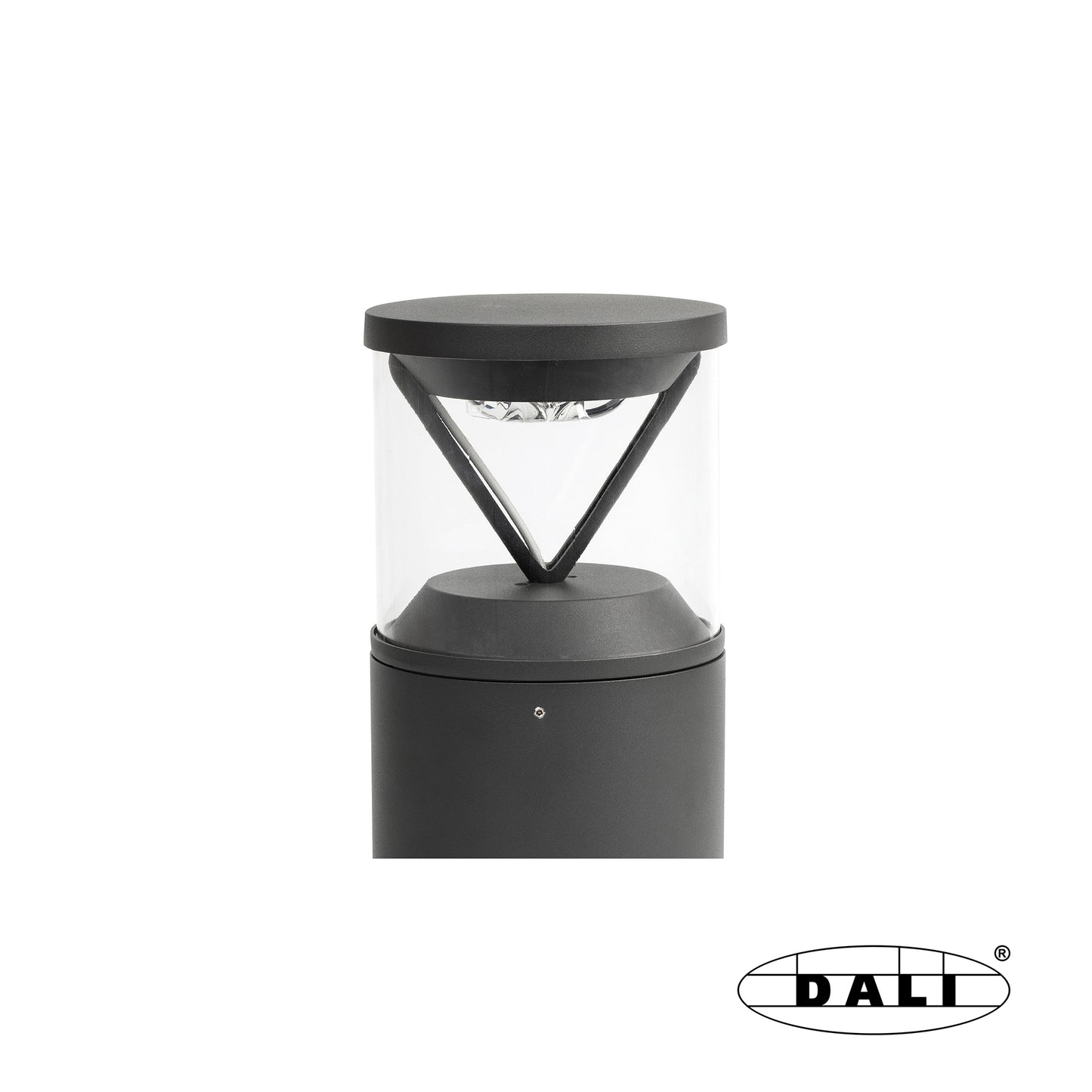 Luminaria sobremuro RUSH 250 gris 2700K LED COB FARO para iluminación exterior en jardines y parques con control DALI