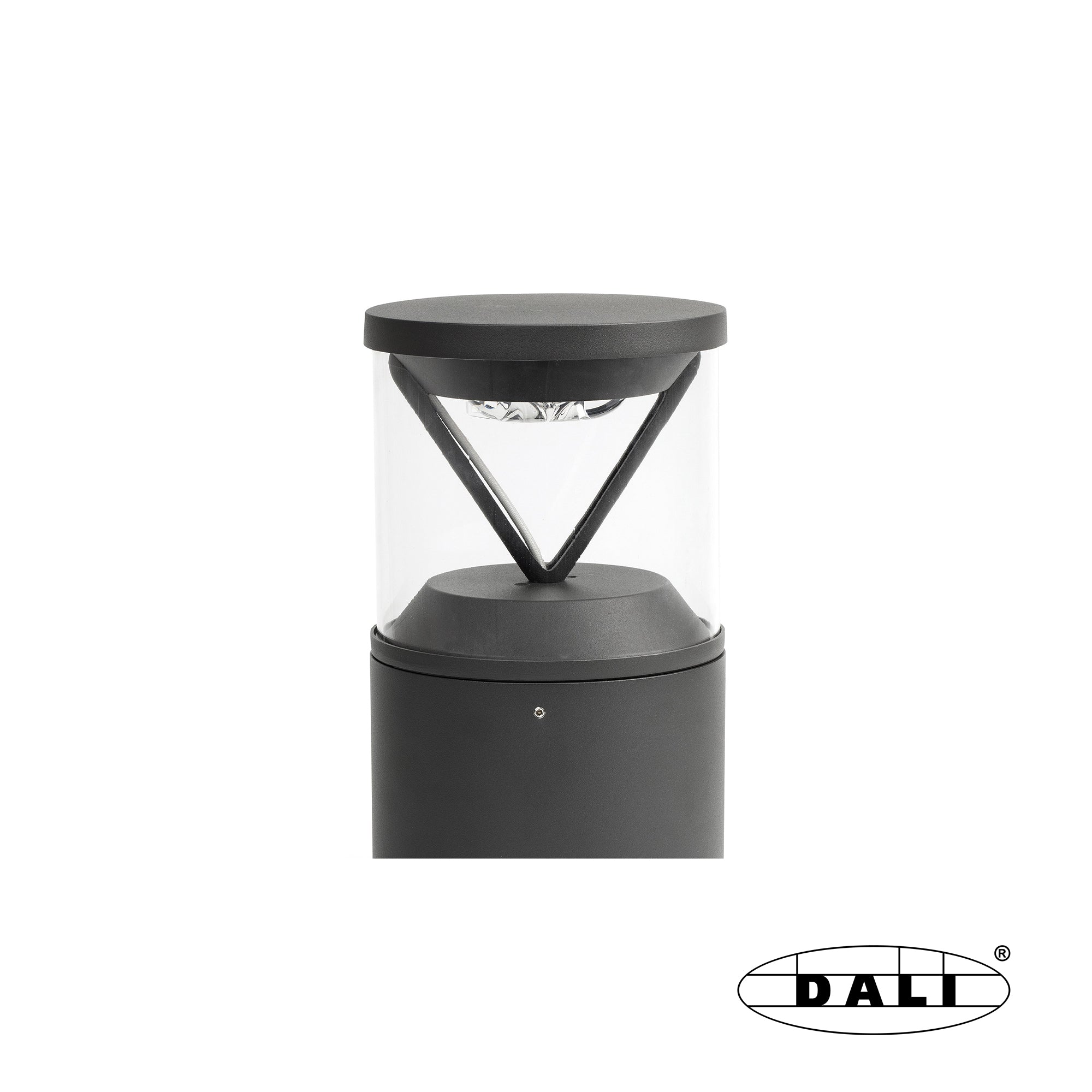 Luminaria sobremuro RUSH 250 gris 2700K LED COB FARO para iluminación exterior en jardines y parques con control DALI