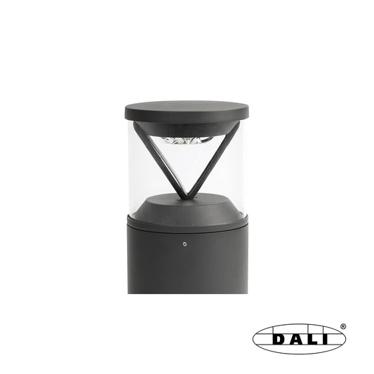 Luminaria sobremuro RUSH 250 gris 2700K LED COB FARO para iluminación exterior en jardines y parques con control DALI