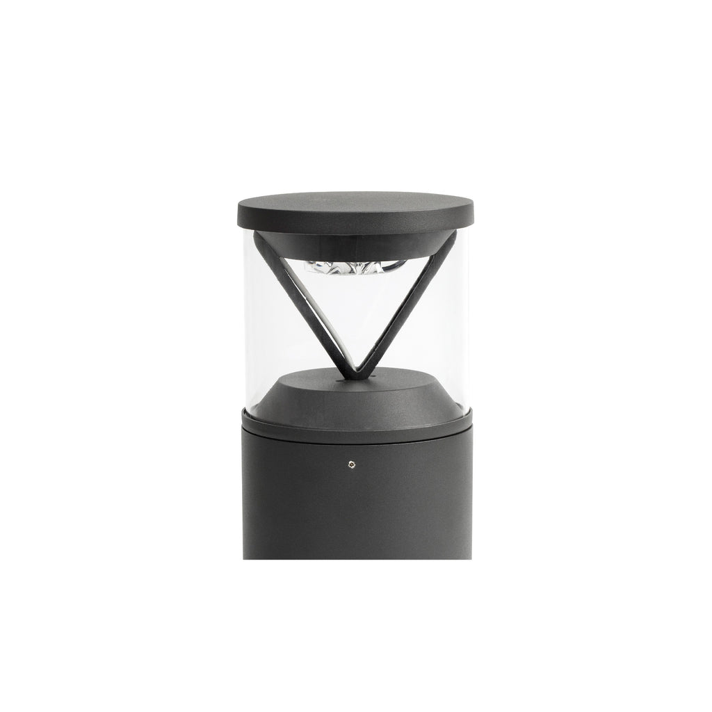Luminaria sobremuro RUSH 250 gris oscuro FARO, LED 3000K wide, iluminación exterior resistente IP65 IK10, Bluetooth CASAMBI para jardines