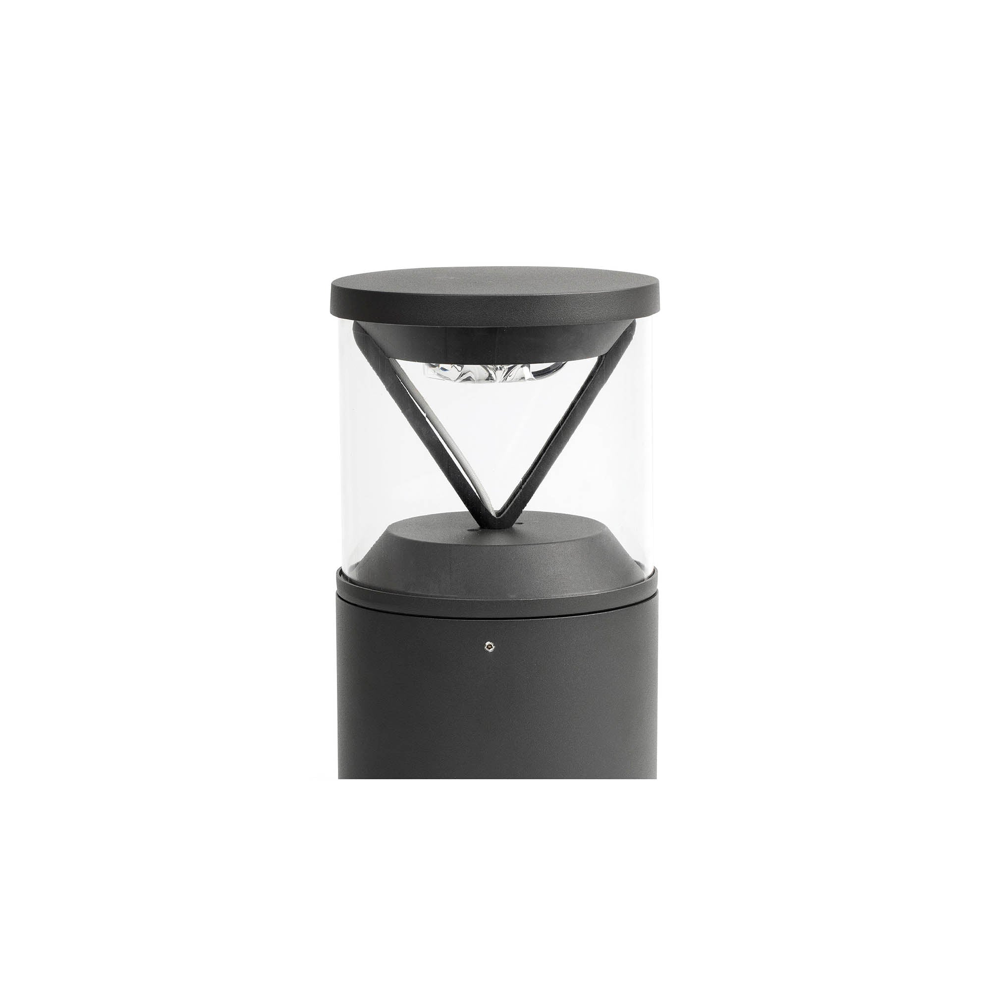 Luminaria sobremuro RUSH 250 gris oscuro 4000K FARO modelo 750022D, LED exterior IP65 IK10 DALI con iluminación asimétrica para jardín