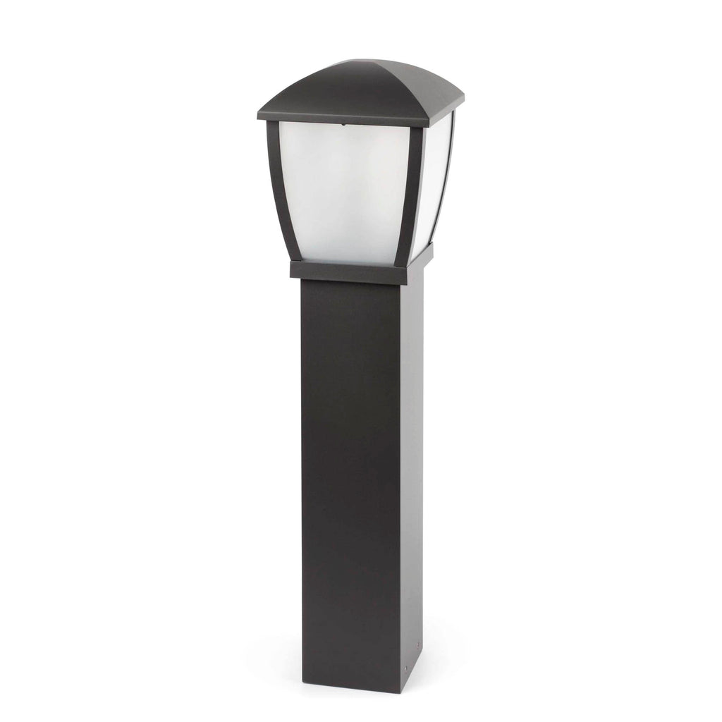 Baliza exterior WILMA 820 gris oscuro FARO 75003, luminaria de jardín IP44 en aluminio y policarbonato para superficie