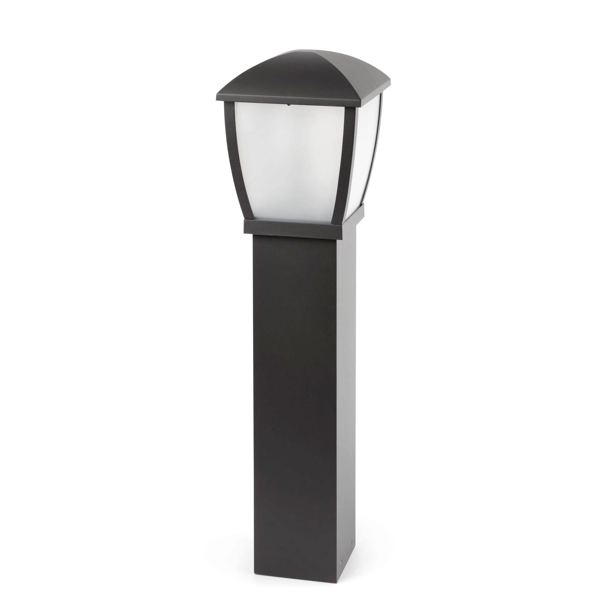 Baliza exterior WILMA 820 gris oscuro FARO 75003, luminaria de jardín IP44 en aluminio y policarbonato para superficie