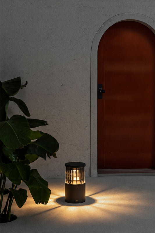 Baliza SCREEN 800 gris oscuro 2700K 360º faro LED exterior IP65 IK10 para jardín y parque, luminaria superficie de iluminación ambiental