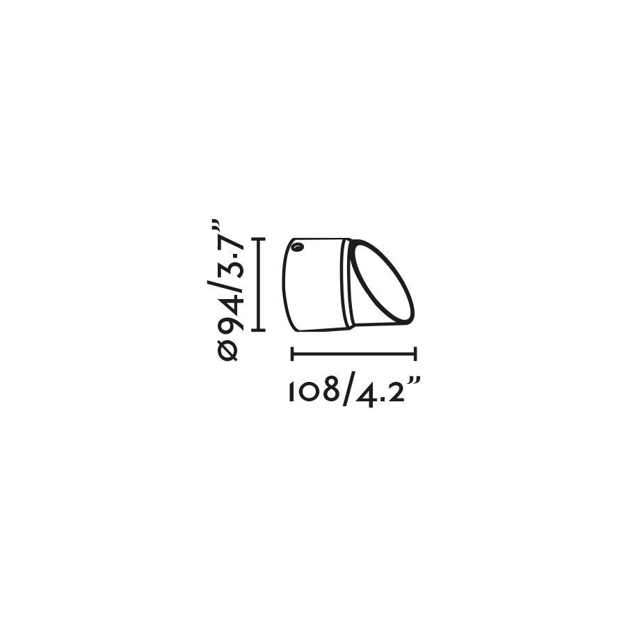 Diagrama de medidas visera PUK 85 negra para faro exterior de aluminio, accesorio iluminación jardín y proyector, modelo 75303V