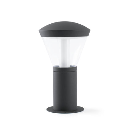Baliza LED exterior Shelby 330 gris oscuro, faro de aluminio IP65 para jardín y terraza