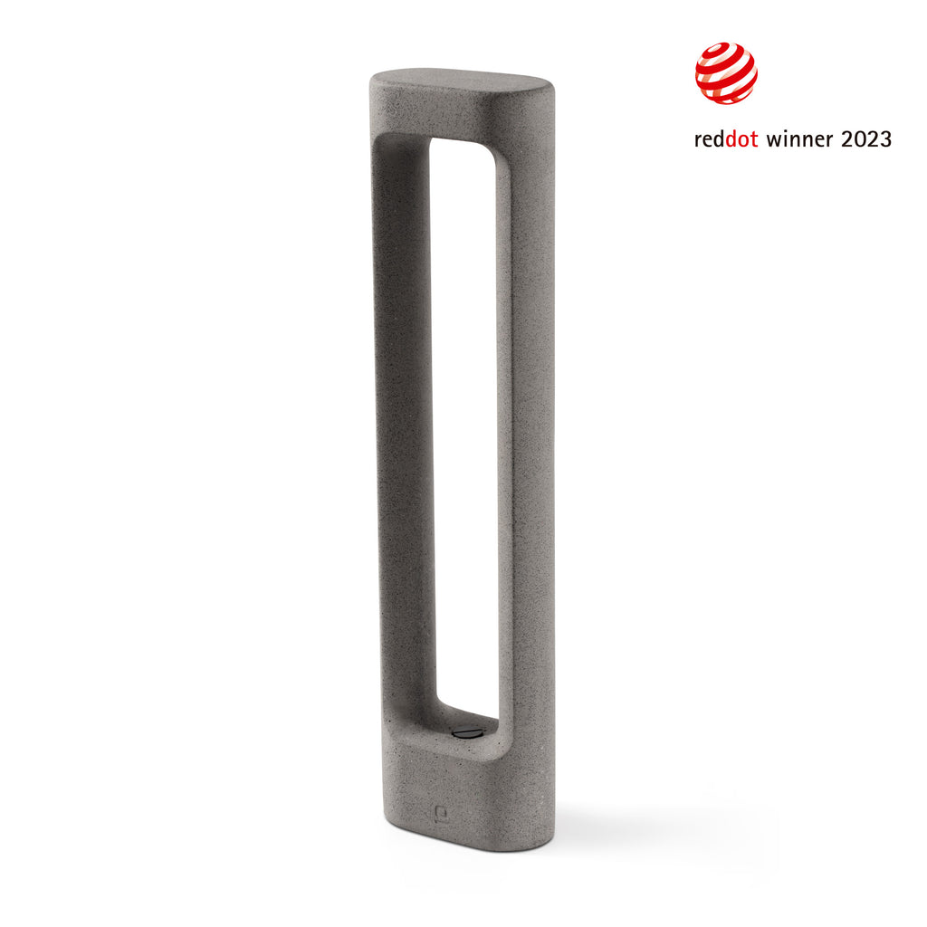 Baliza TOTEM 611 gris cemento 3000K, faro exterior IP55 para iluminación de jardín y marcadores de caminos