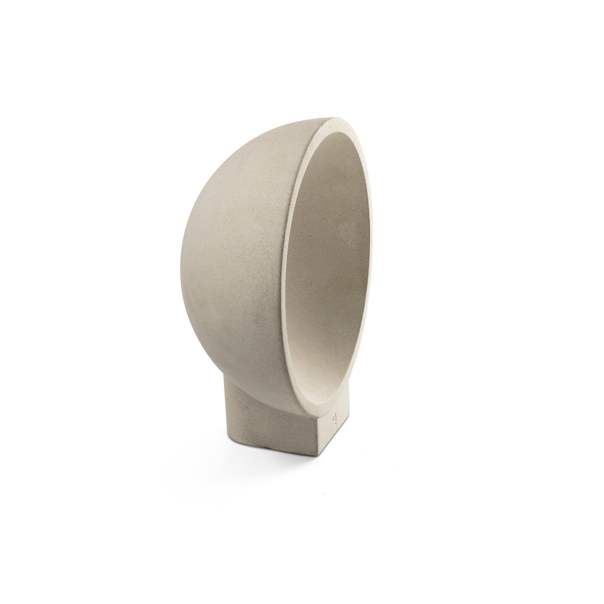 Baliza exterior GAIA Beige de FARO modelo 75564, luminaria LED para jardín en cemento con diseño orgánico, IP55 impermeable