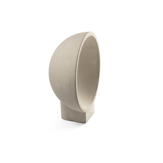Baliza exterior GAIA Beige de FARO modelo 75564, luminaria LED para jardín en cemento con diseño orgánico, IP55 impermeable