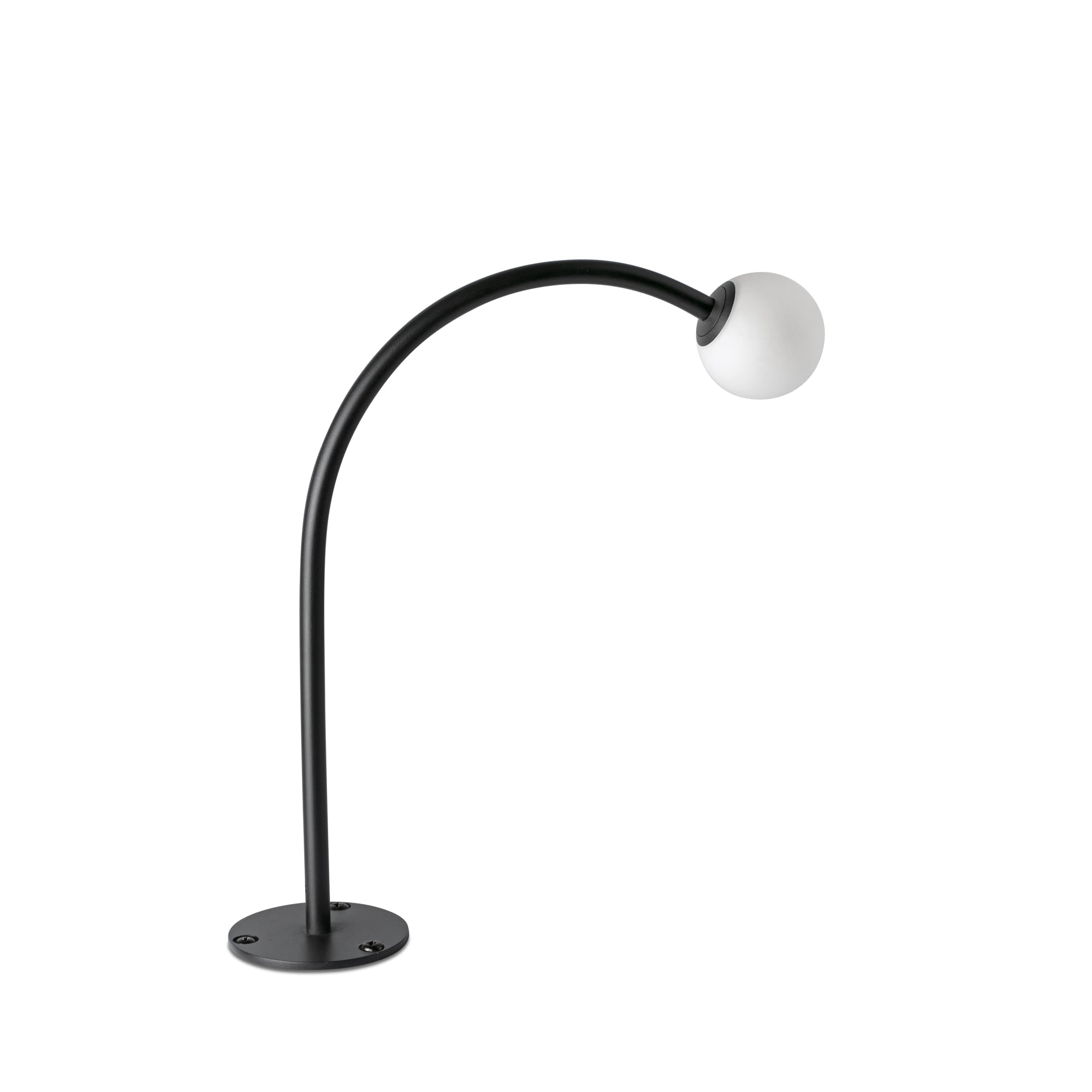 Baliza de exterior CUCA 300 negra, faro minimalista de iluminación para jardín y terraza en acero inoxidable con cristal opal, IP65 impermeable, modelo 75582 colección 7559