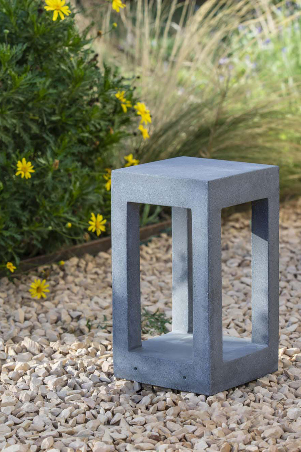 Baliza exterior PILO 350 en gris cemento 3000K LED, faro serie 7567 para iluminación jardín, luminaria superficie ambiente (75596)