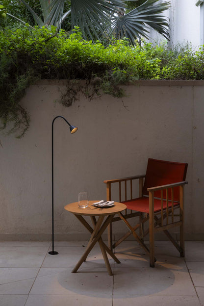 Baliza exterior LILY 1190 negra FARO 75622-3 de acero inoxidable y cristal, iluminación IP65 para jardín, luminaria de superficie en ambiente exterior moderno