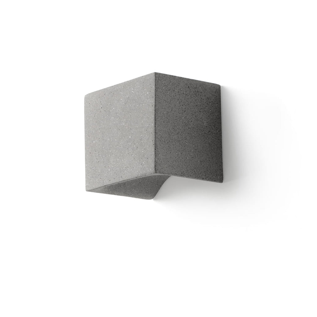 Baliza exterior GROT 160 gris 2700K, faro de iluminación para pared en cemento IP55, ideal para exteriores