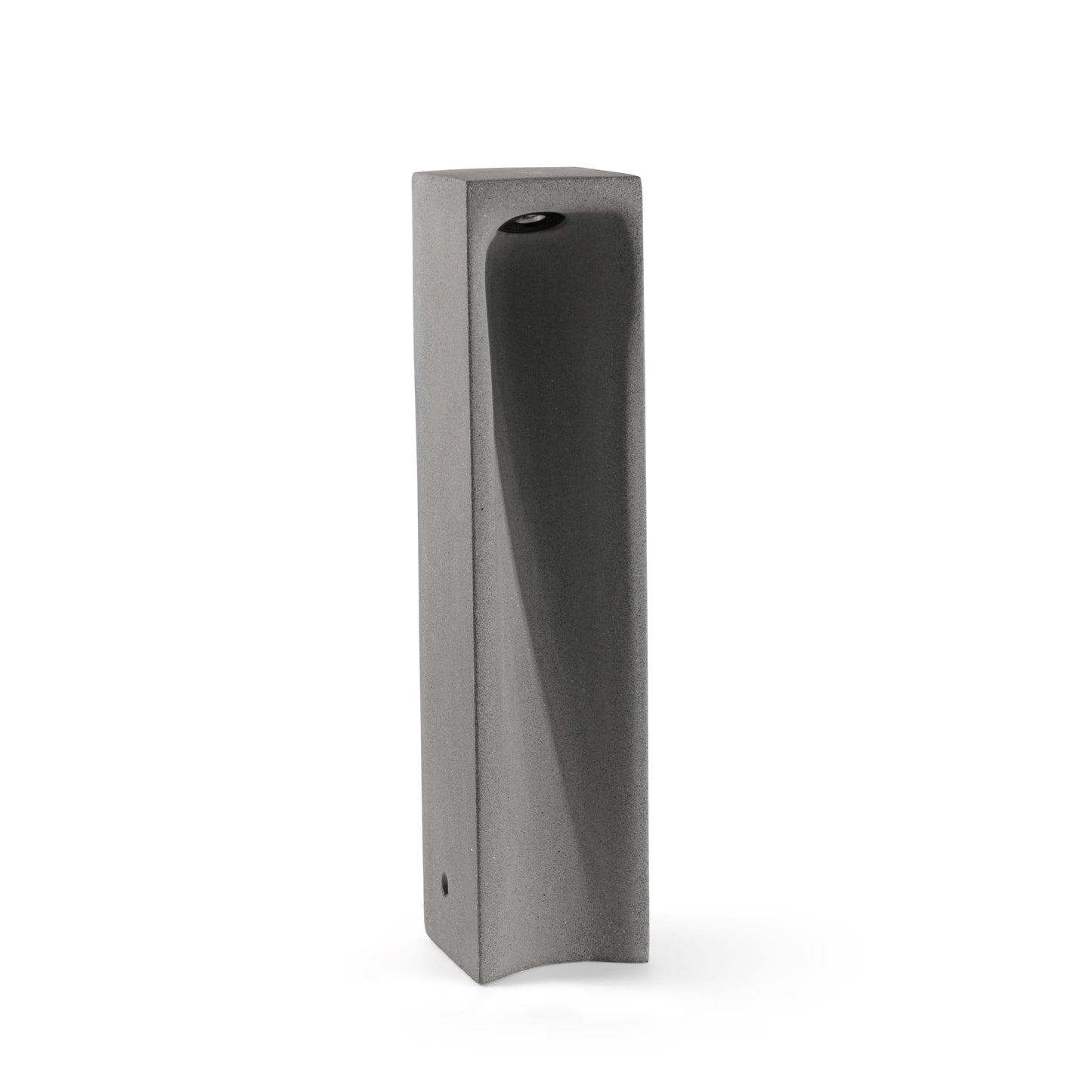 Baliza exterior GROT 700 gris con LED cálido 2700K, faro robusto de cemento IP55 para iluminación de jardín, luminaria superficie serie 7565 modelo 75632