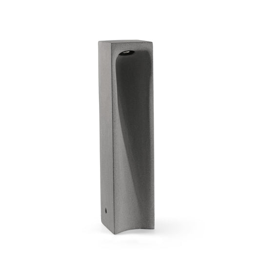 Baliza exterior GROT 700 gris con LED cálido 2700K, faro robusto de cemento IP55 para iluminación de jardín, luminaria superficie serie 7565 modelo 75632