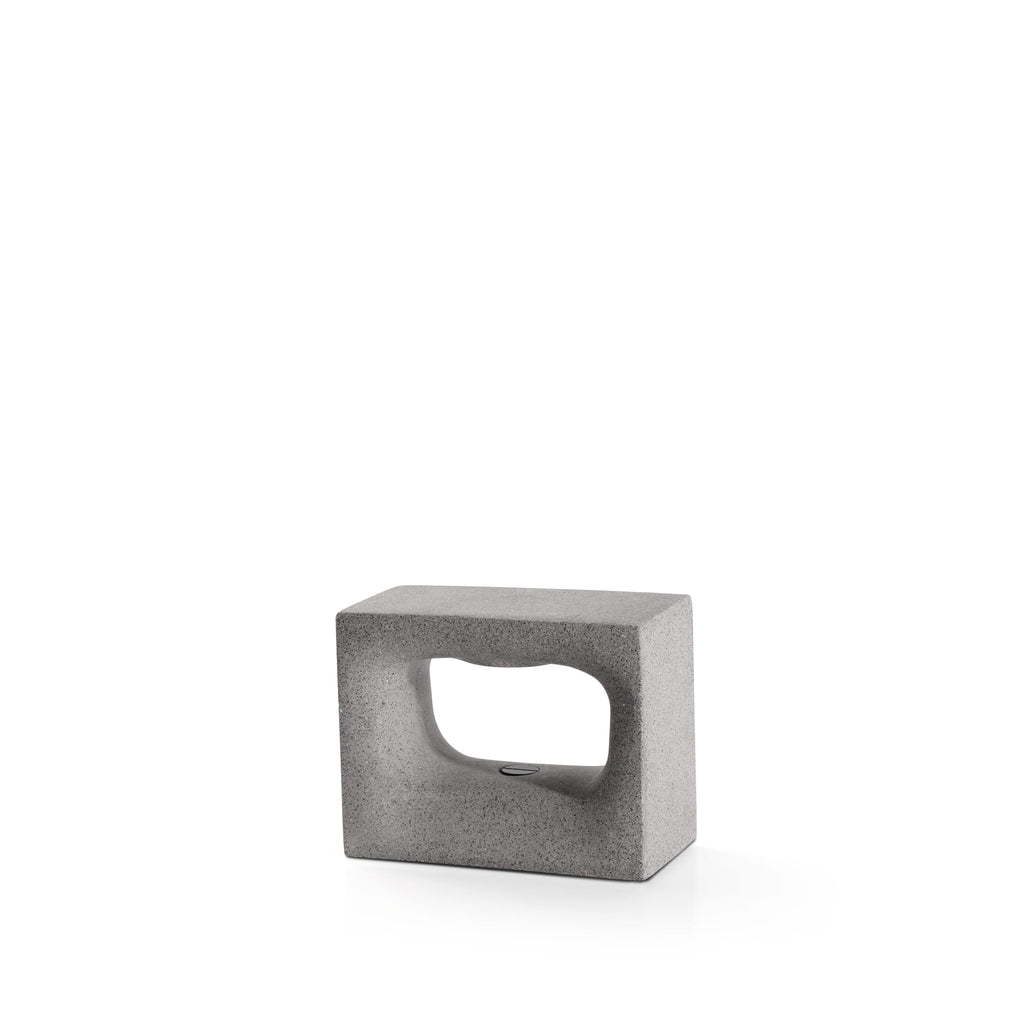 Baliza exterior GLINT 157 gris faro LED 3000K luminaria superficie cemento para jardín y terraza