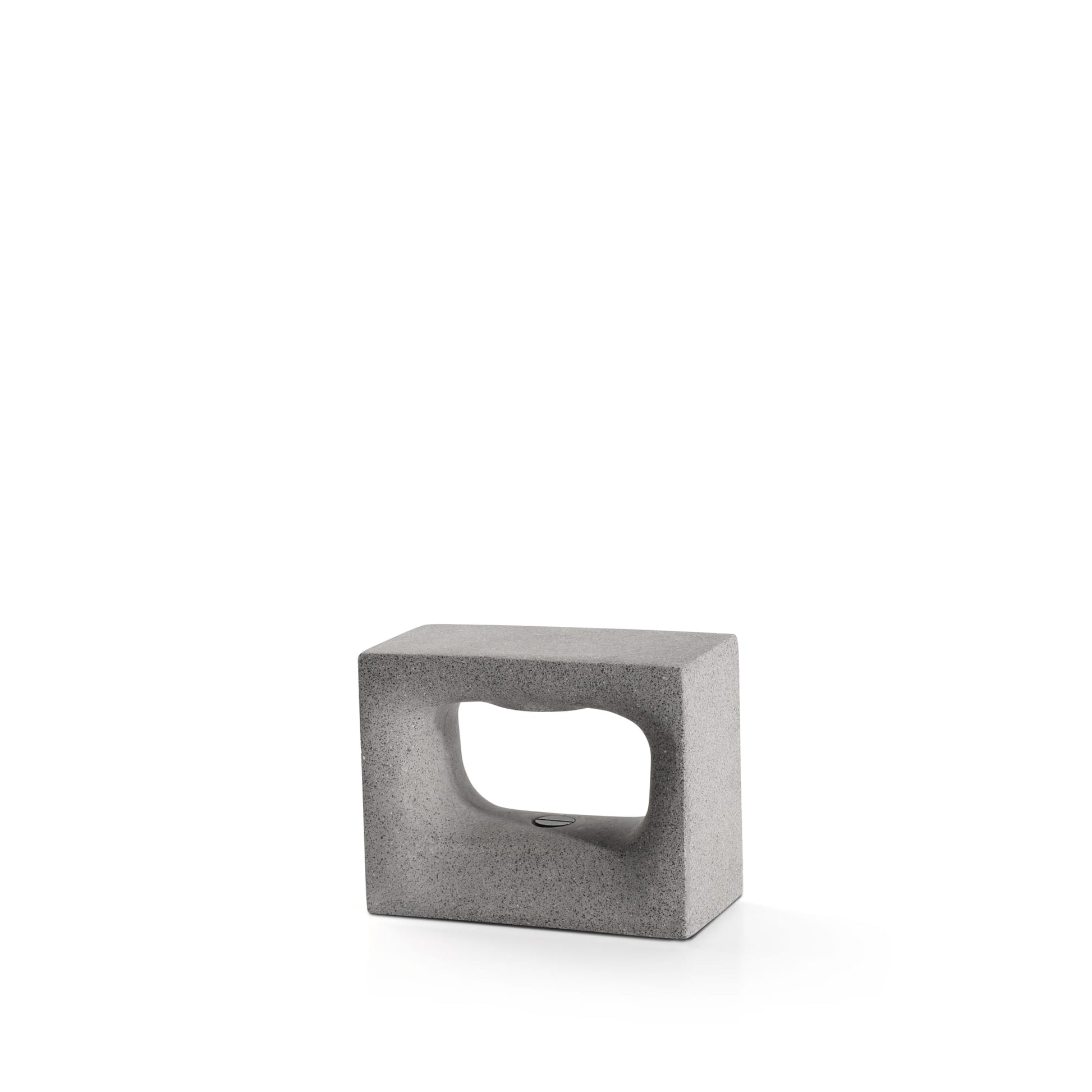 Baliza exterior GLINT 157 gris faro LED 3000K luminaria superficie cemento para jardín y terraza