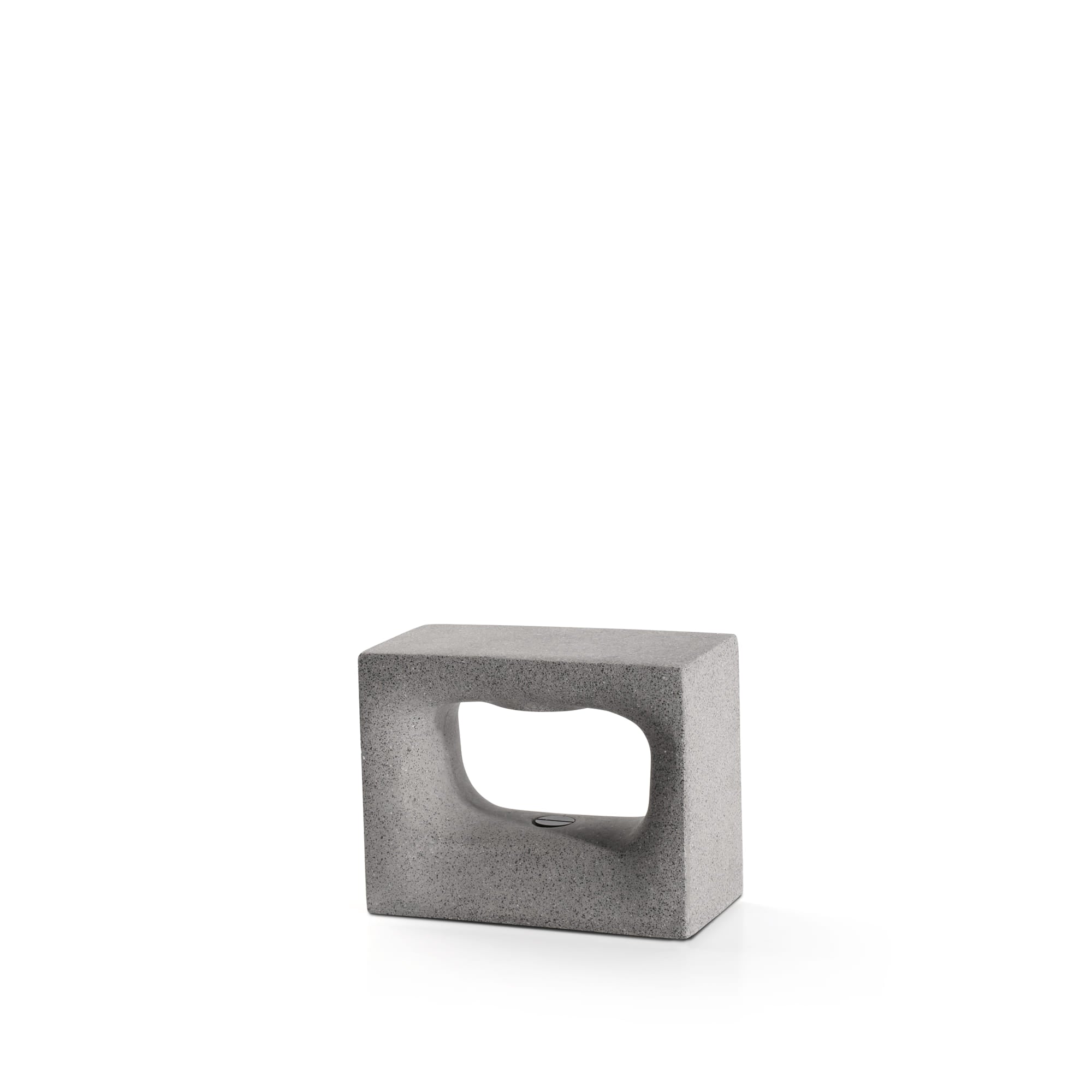 Baliza exterior GLINT 157 gris faro LED 3000K luminaria superficie cemento para jardín y terraza