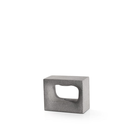 Baliza exterior GLINT 157 gris faro LED 3000K luminaria superficie cemento para jardín y terraza