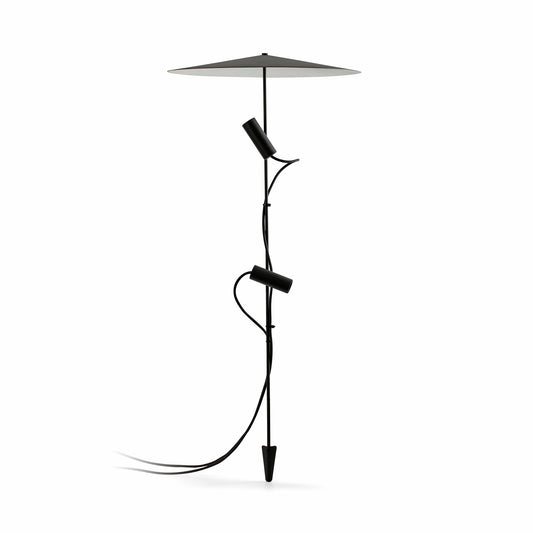 Estaca de jardín LED CLAP 1030 negra 2x6W 3000K iluminación exterior IP65 FARO 75709-233PDR