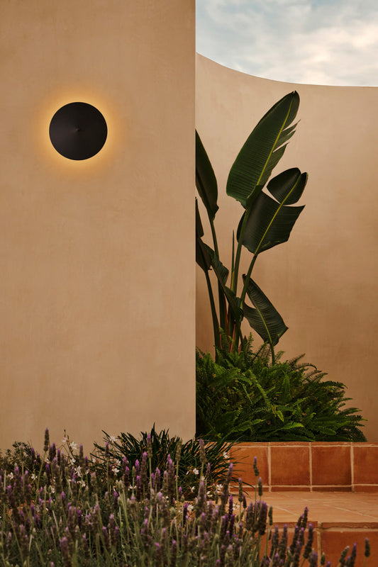 Proyector exterior Aplique CLAP negro 6W 3000K FARO 75710-233P en luminaria superficie de aluminio IP65 para iluminación de fachadas en pared