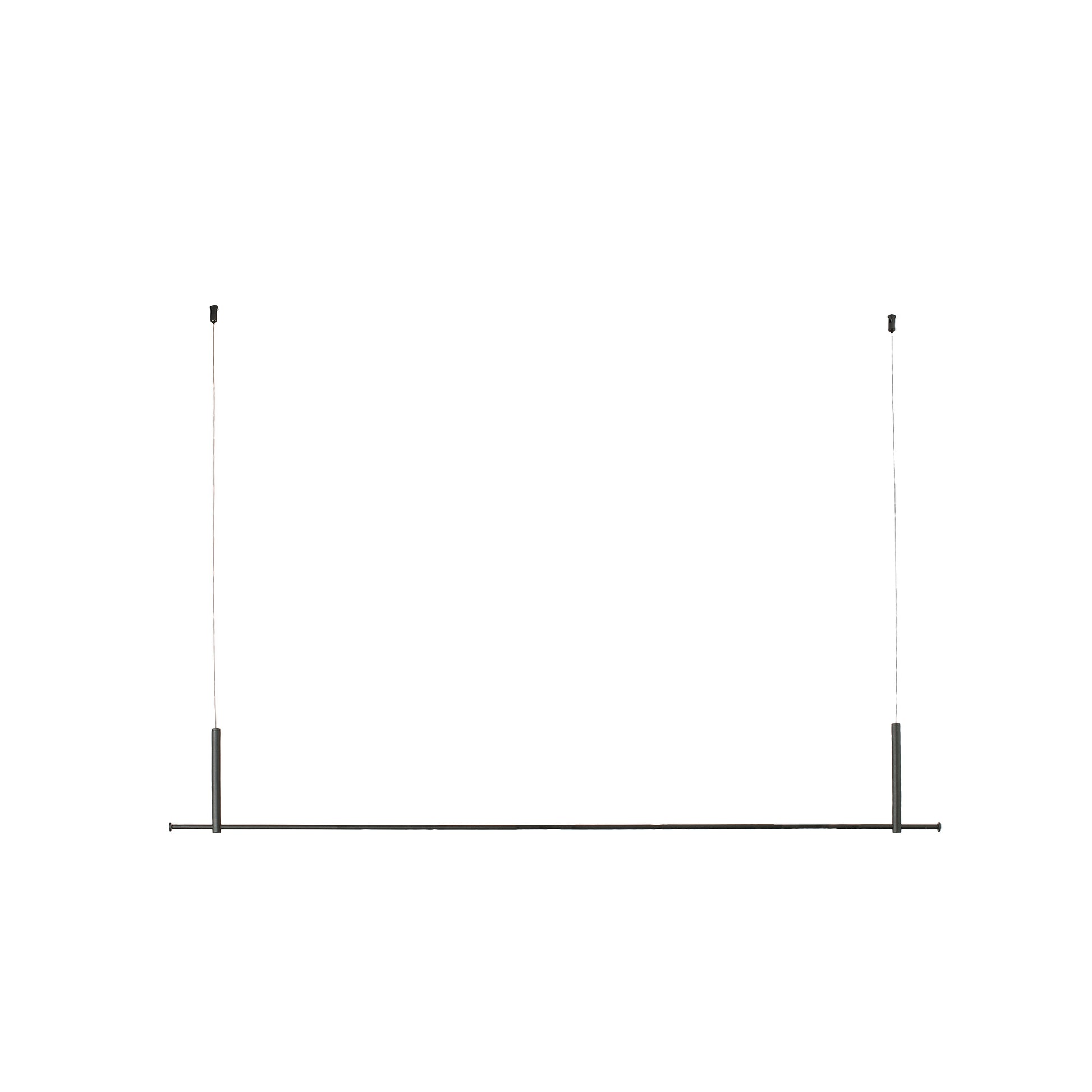 Accesorio colgante lineal CLAP negro de aluminio para iluminación exterior FARO modelo 75711-2, ideal para jardín y terraza