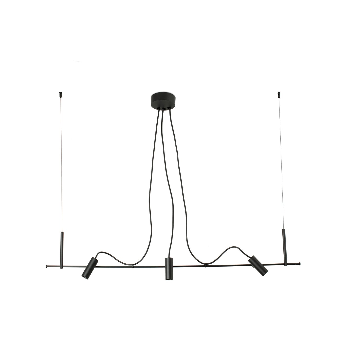 Luminaria colgante lineal CLAP negro 3x6W LED COB exterior IP65 3000K 38° FARO 75711-233