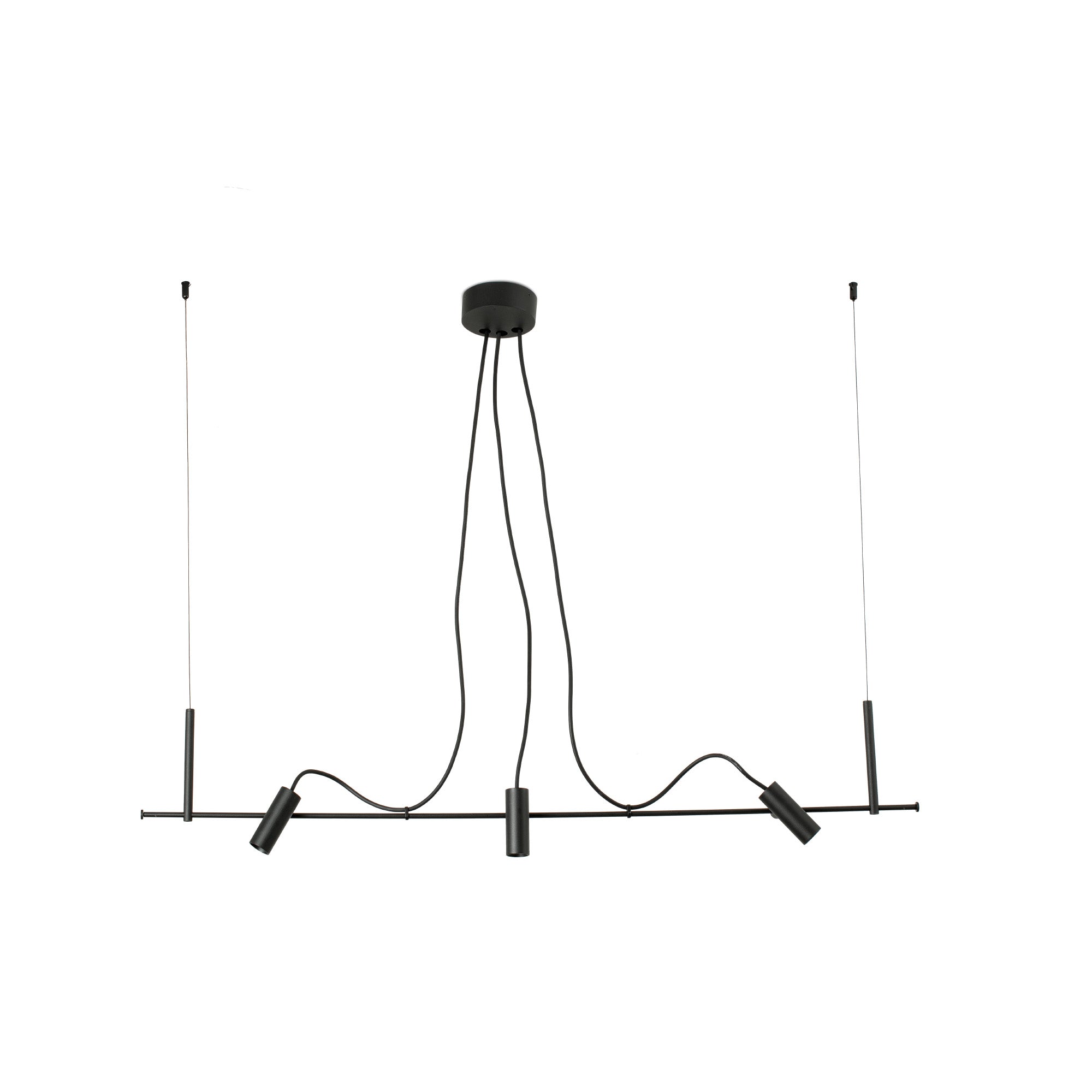 Luminaria colgante lineal CLAP negro 3x6W LED COB exterior IP65 3000K 38° FARO 75711-233