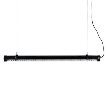 Luminaria colgante LED SCUBA LOUVER 1200 negra 36W exterior industrial IP65 IK10 FARO 75758-01-110 iluminación confort visual suspensión