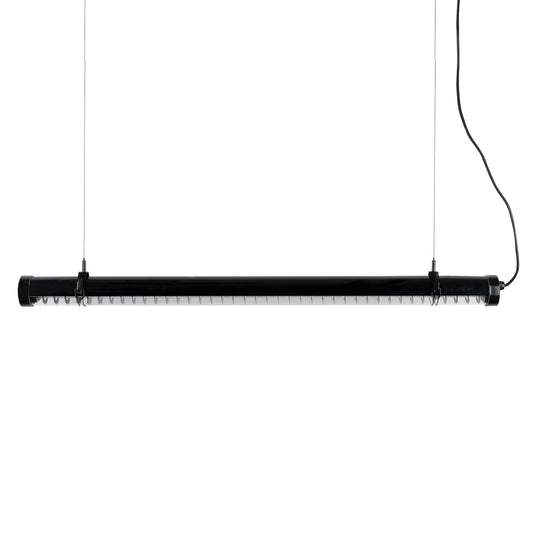 Luminaria colgante LED SCUBA LOUVER 1200 negra 36W exterior industrial IP65 IK10 FARO 75758-01-110 iluminación confort visual suspensión