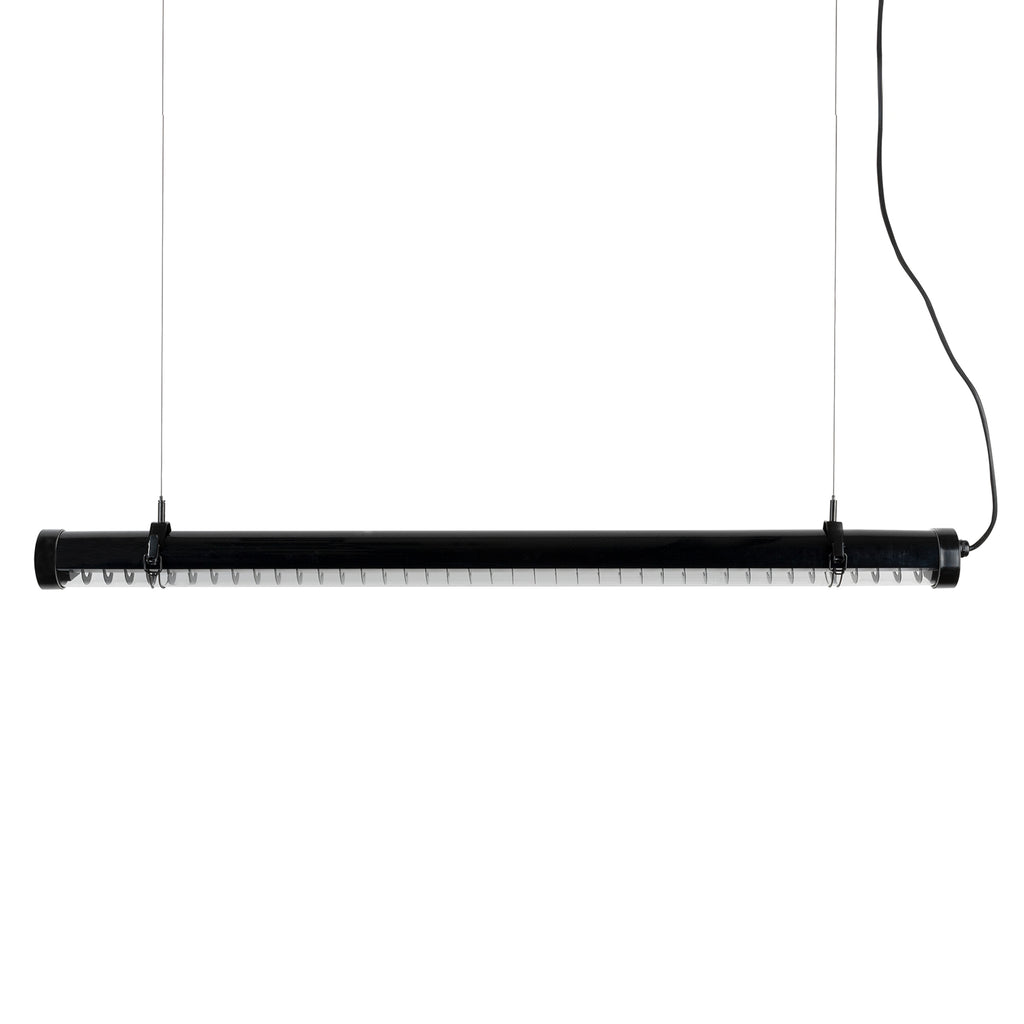 Luminaria colgante SCUBA LOUVER 1200 negra 36W LED exterior IP65 aluminio industrial 2700K - FARO 75758-01