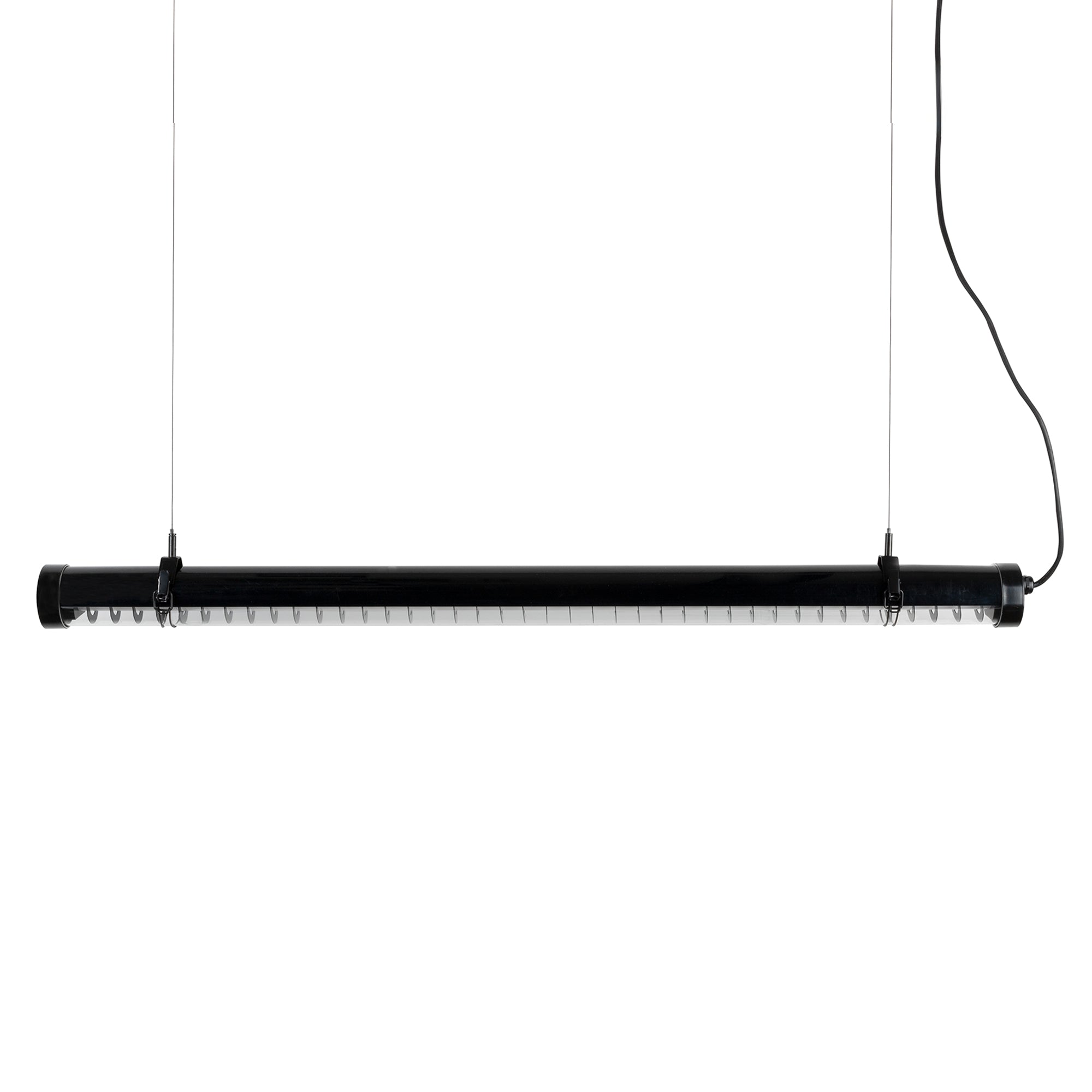 Luminaria colgante SCUBA LOUVER 1200 negra 36W LED exterior IP65 aluminio industrial 2700K - FARO 75758-01