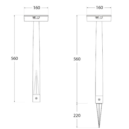 Pincho LED con CCT ajustable ideal para iluminar tu jardín