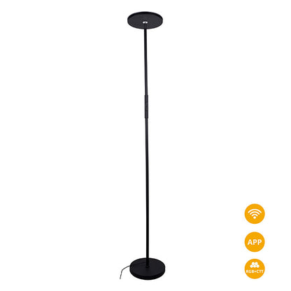 Lámpara de pie BELAIR fabricada en madera color negro