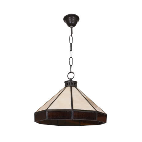 Colgante grande Adarve en negro, beis y marrón de Abrila, lámpara colgante rústica con bombilla E27 en resina cristal para iluminación interior doméstica, decoración rústica AI2, referencia 005793615