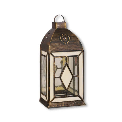 Aplique de pared Califa Oro Viejo/Beis de Abrila, modelo 005961015, lámpara de metal rústico con cristal para decoración interior doméstica en estilo beis y oro viejo.