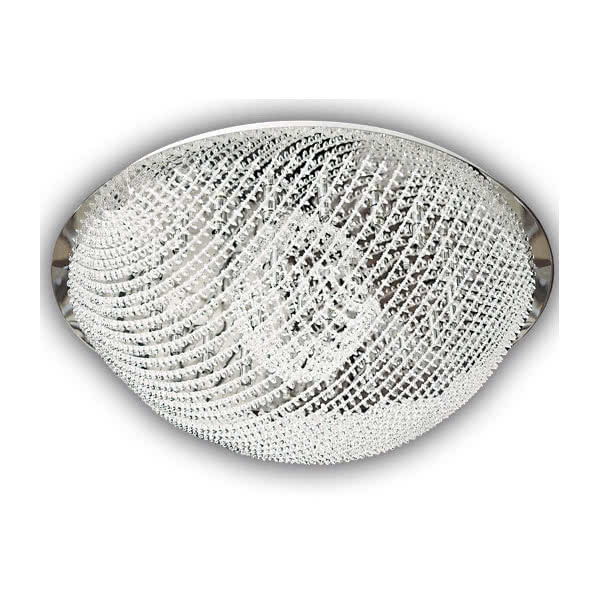 Plafón Hemisferio cristal cromo Fabrilamp, iluminación moderna para comedor y salón, diseño decorativo de hogar. Código: 026281149.