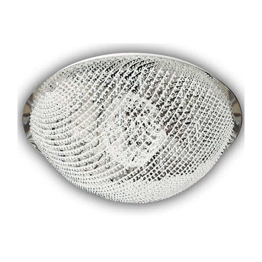 Plafón Hemisferio cristal cromo Fabrilamp, iluminación moderna para comedor y salón, diseño decorativo de hogar. Código: 026281149.
