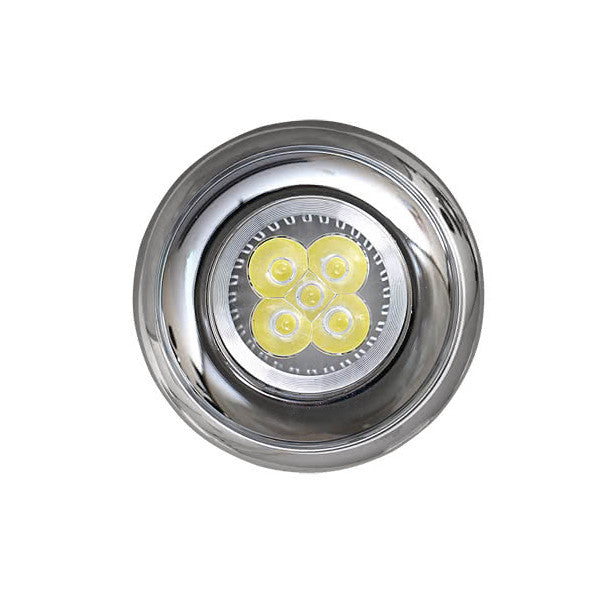 Lámpara empotrable Alfa Cromo redonda con 1xGU10 de Fabrilamp para iluminación técnica, hogar y decoración.