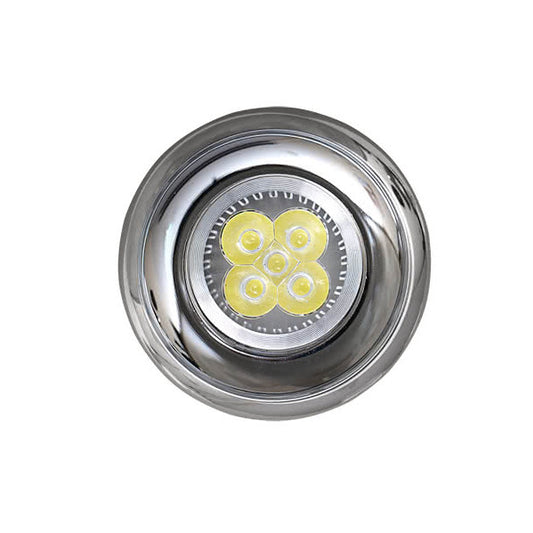 Lámpara empotrable Alfa Cromo redonda con 1xGU10 de Fabrilamp para iluminación técnica, hogar y decoración.