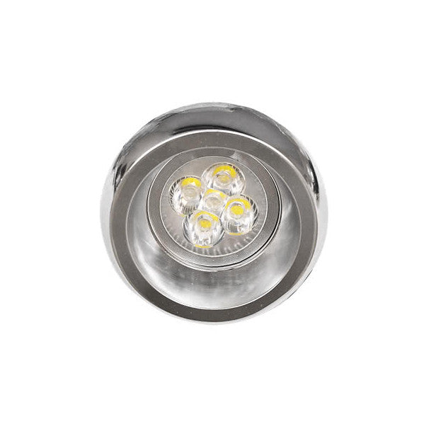 Empotrable Beta Cromo Redondo Fabrilamp, luz empotrada redonda para iluminación hogar, oficina y decoración.