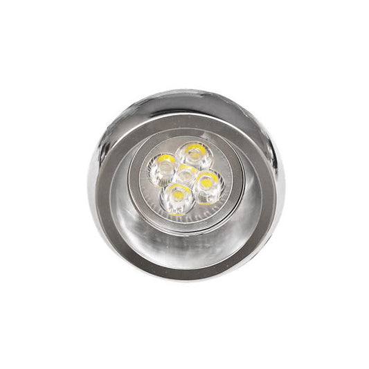 Empotrable Beta Cromo Redondo Fabrilamp, luz empotrada redonda para iluminación hogar, oficina y decoración.