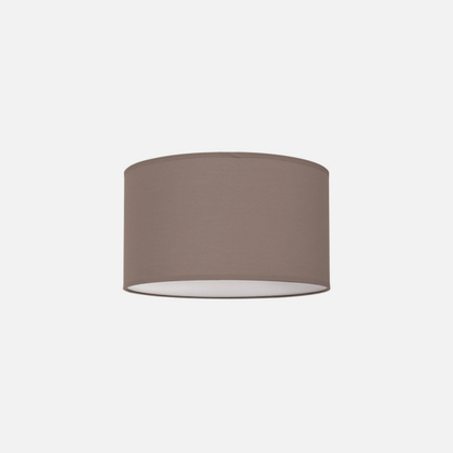 Plafón Nicole Marrón Topo 2xE27 de Fabrilamp – Lámpara de techo con luz difusa, metal y textil para iluminación interior y decoración doméstica.