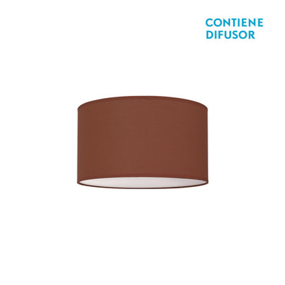 Plafón Nicole Chocolate de Fabrilamp, lámpara de techo en metal marrón con 2xE27 y dimensiones 14x30 cm, ideal para decoración e iluminación interior.