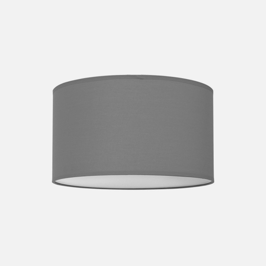 Plafón Nicole Gris 3xE27 de Fabrilamp, lámpara de iluminación interior doméstica en metal y textil.
