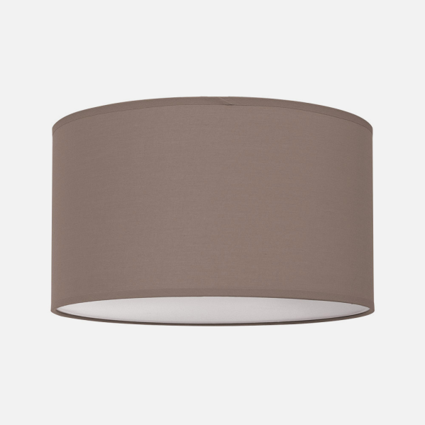 Plafón Nicole Marrón Topo 4xE27 Fabrilamp - Lámpara de iluminación interior en metal y textil para decoración doméstica.