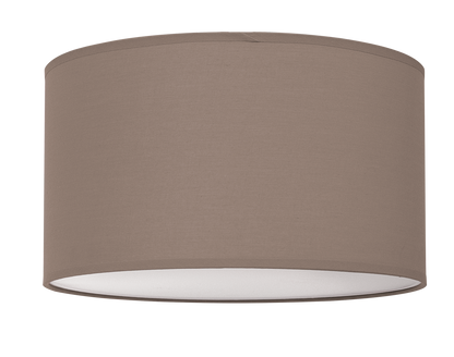 Plafón Nicole Marrón Topo 4xE27 de Fabrilamp, iluminación interior en metal y textil para decoración doméstica.