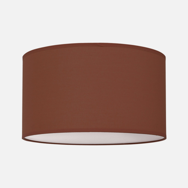 Plafón Nicole Chocolate 4xE27 de Fabrilamp, lámpara de techo en metal y textil para iluminación de dormitorio y salón.